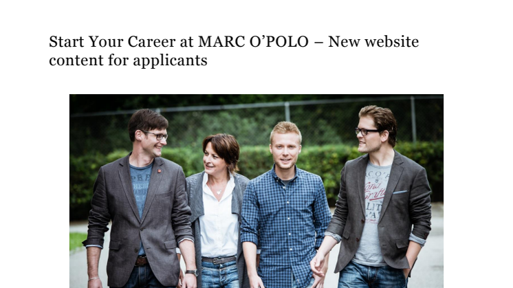 MARC O’POLO presents trainee project
