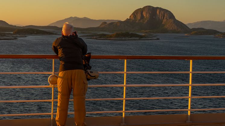 Torghattan, Norway, at sunset