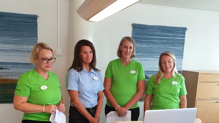 Fr.v. Erika Norlander Ekberg, verksamhetschef Liljefors Torg 4, Susanna Gerhard, regionchef Uppsala, Gunilla Myrberg, bitr. verksamhetschef Liljefors Torg 4 och Joanna Runestam, gruppledare och kvalitetsansvarig Liljefors Torg 4.