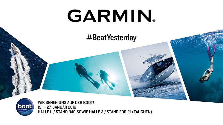 Auf der BOOT 2019 zeigt Garmin Neuheiten für das Connected Boat und lädt zum Event am Tauchstand 