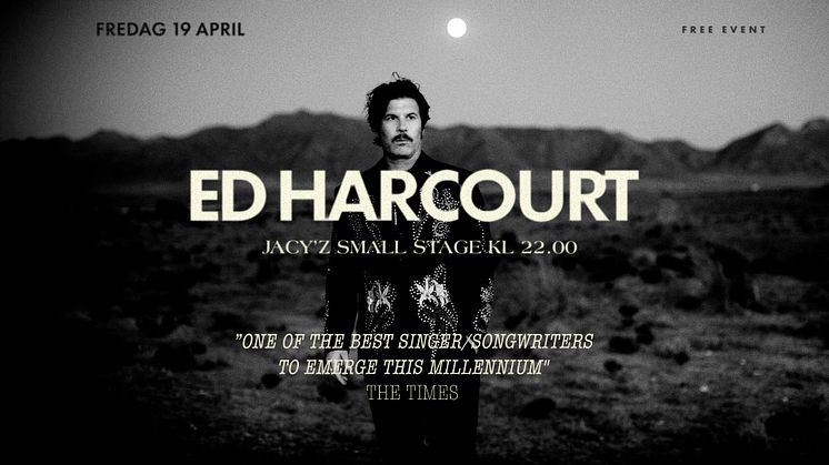 Jacy’z bjuder på gratis konsertkväll med Ed Harcourt 