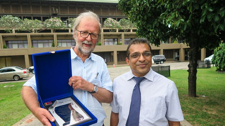 Terje Heggernes hedret på Sri Lanka