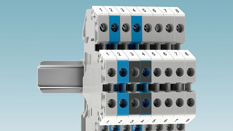 Space-saving wiring with mini multi-level terminal blocks