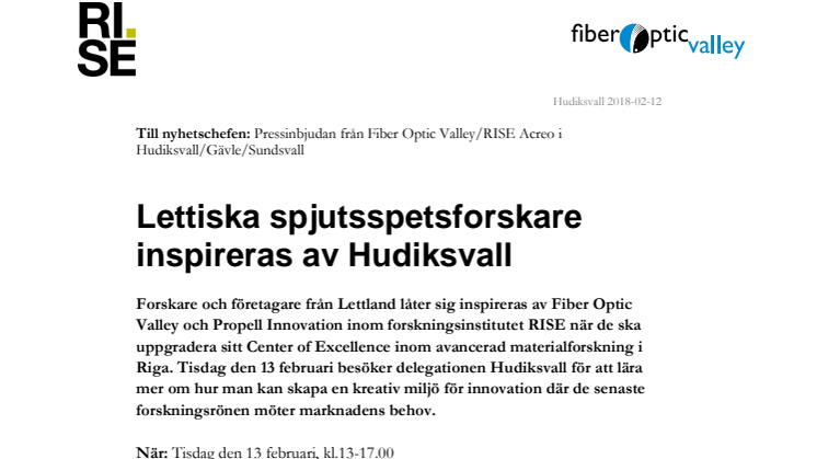 Lettiska spjutsspetsforskare inspireras av Hudiksvall