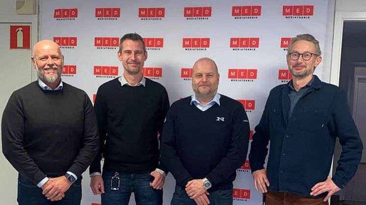 Per Westerberg (Norsecraft Geo), Christian Carlstein (Mediateknik), Klas Rolofsson (Norsecraft Geo) och Martin Carlstein (Mediateknik)