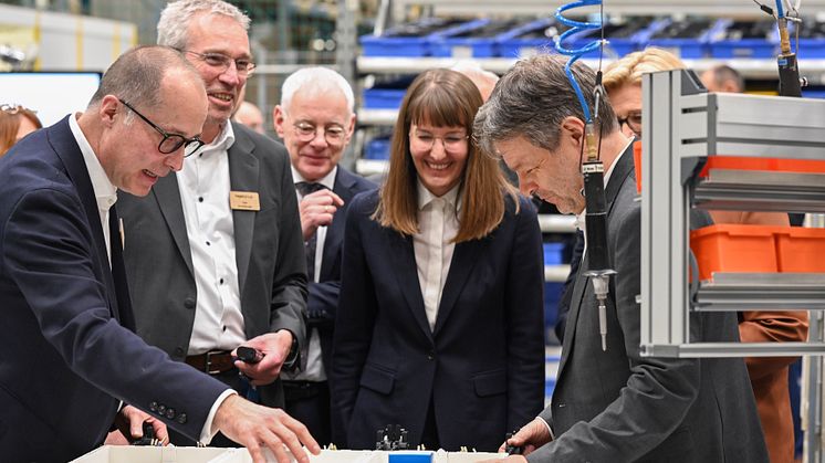 Bundesminister Habeck und Ministerpräsidentin Rehlinger informieren sich über Innovationen für die Energiewende