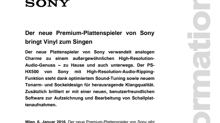Der neue Premium-Plattenspieler von Sony bringt Vinyl zum Singen