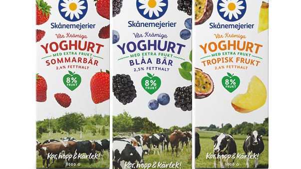 Skånemejerier lanserar närproducerad Fruktyoghurt med extra mycket frukt