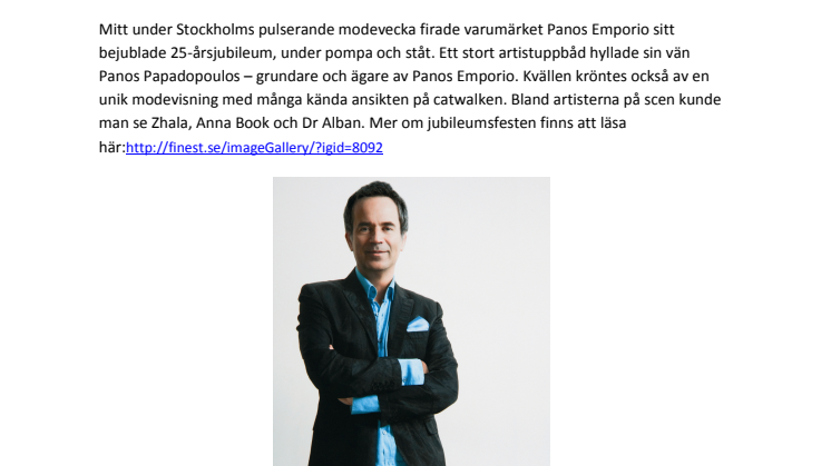 Panos Papadopoulos släpper bok om Panos Emporio’s 25 första år av framgång.