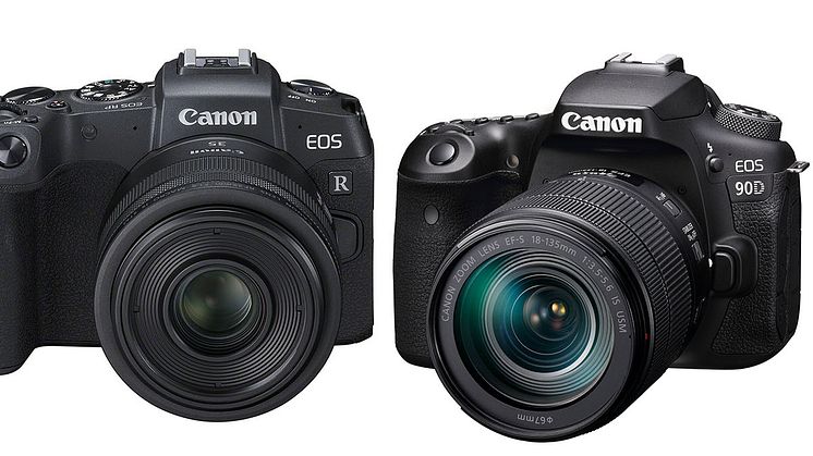 Canon EOS RP and Canon EOS 90D, interchangeable-lens digital cameras