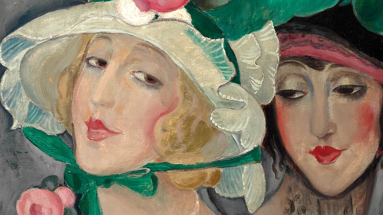 Gerda Wegeners "To kokotter med hatte (Lili med veninde)" fra ca. 1920 fik et hammerslag på 480.000 kr. på Bruun Rasmussens auktion med moderne kunst onsdag aften. 