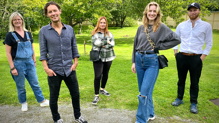 Fr. vänster: Karin Wistrand - Medborgarskolan, Jens Hellman - Sensus, Sara Herou - NBV Musicbox, Clara Alm och Kasper Martinell - Evelyn. Fotograf: Kristin Lundström, ÖLBF