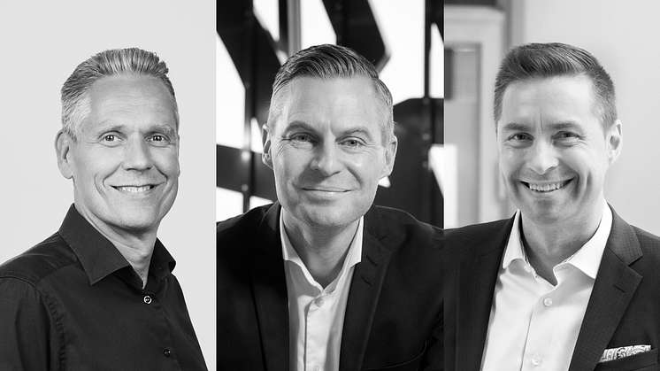 CEO at Ambientia, Johan Sandell, CEO at HiQ, Samuel Skott, and Managing Director at HiQ Oy, Janne Ahonen