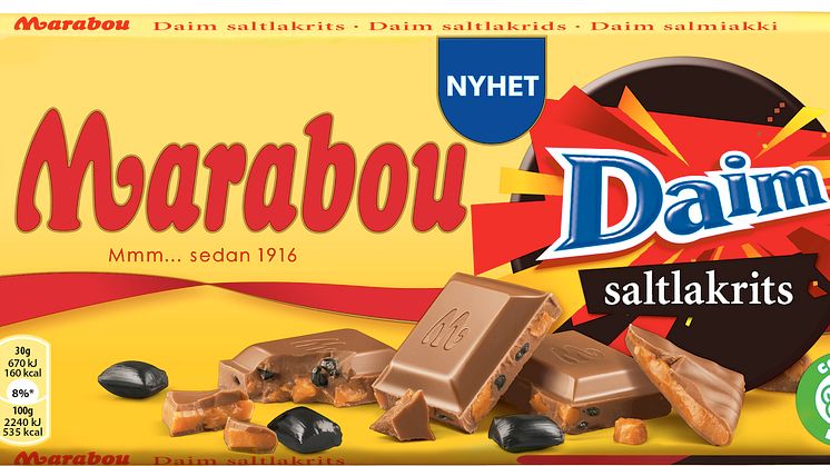 Salt möter sött i nya Marabou Daim Saltlakrits