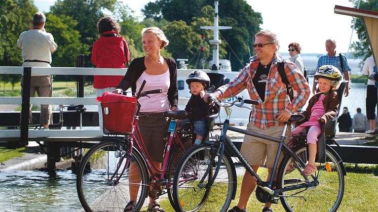 Fem äventyrliga cykelleder längs Göta kanal