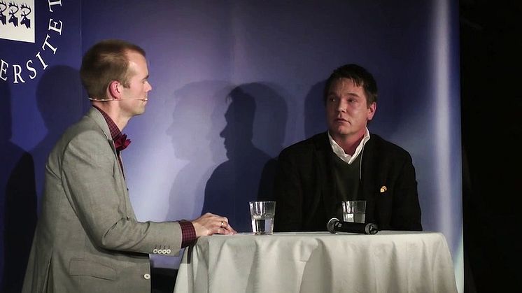 Mattias Lundberg intervjuar Martin Grann på Psykologisk Salong 6 dec 2012. #psykologi #umu #umeå