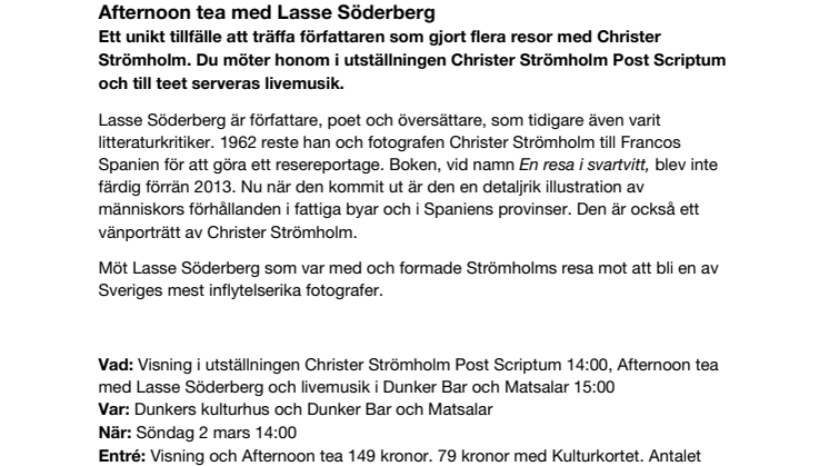 Afternoon tea med Lasse Söderberg