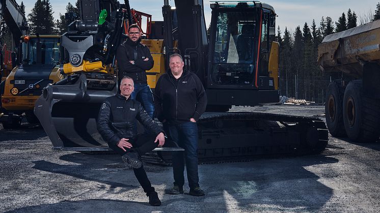 De tre ägarna Micke Göthesson (sittande), Gustav Bruno och Mats Göthesson.