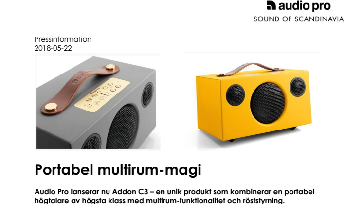 Portabel multirum-magi från Audio Pro