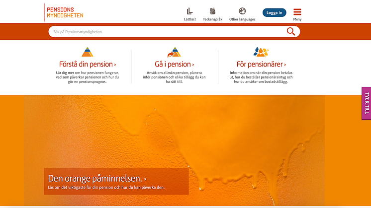 For the second year in a row The Swedish Pensions Agency is one of the "5 Best Government Agencies of the Year Online"