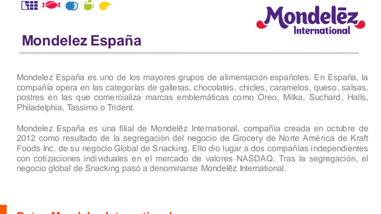 Factsheet Mondelez España 2013
