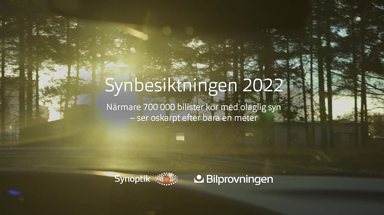 Synbesiktningen 2022: Närmare 700 000 bilister kör med olaglig syn