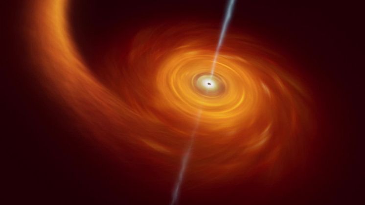 Video animation of a black hole swallowing a star