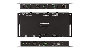 Med Crestrons nya extender som kombinerar HDMI- och USB signaler får du en enkel och funktionell installation i webbaserade mötesrum 