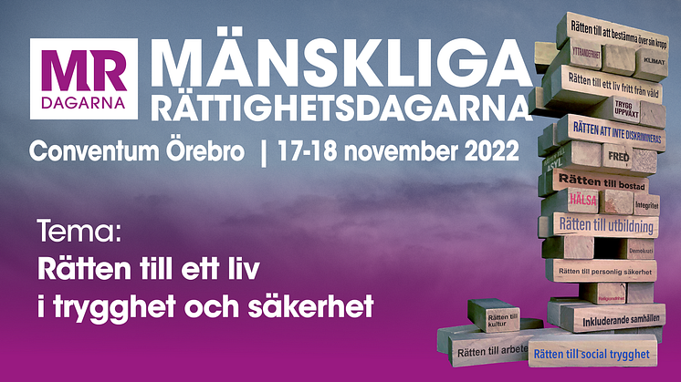 Välkommen till Mänskliga Rättighetsdagarna i Örebro 17-18 november!