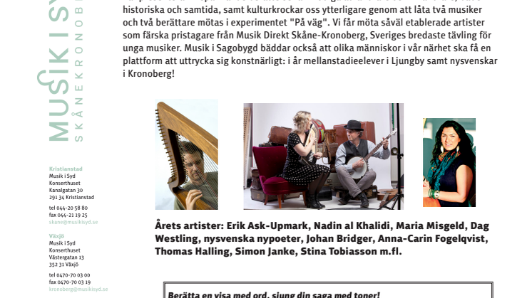 Musik i Sagobygd 12-17 juni 2014 i Ljungby