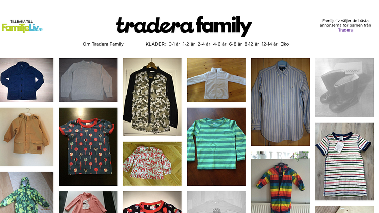 Familjeliv väljer de bästa barnkläderna på Tradera på ny sajt