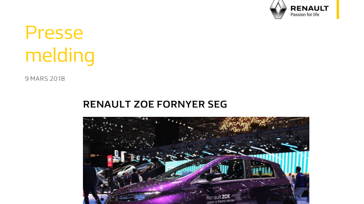 Renault ZOE fornyer seg