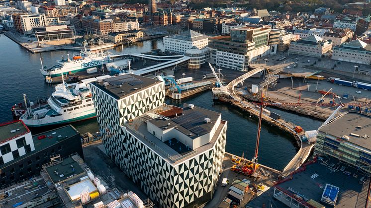 Varvsbron från ovan i maj 2021. Foto David Lundin.