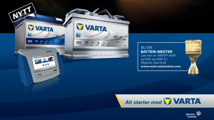 La salget ditt gnistre med VARTA® - bli en Batterimester! 