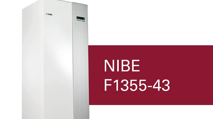 NIBE F1355-43 • RSK-nummer: 624 92 74 • Rekommenderat pris 159 000 exkl moms • CO2 - ekvivalent under 5 ton per kylkrets • Energimärkning A+++