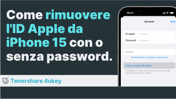 come eliminare ID Apple senza password