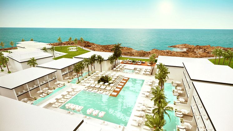Havainnekuva heinäkuussa Kyprokselle avattavasta Ocean Beach Club -hotellista
