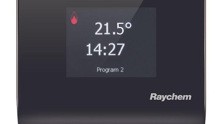 Raychem SENZ och SENZ WIFI levereras med Raychem Black front. Vit front ingår också.