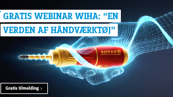 Gratis webinar Wiha: "En verden af håndværktøj" i samarbejde med Conrad