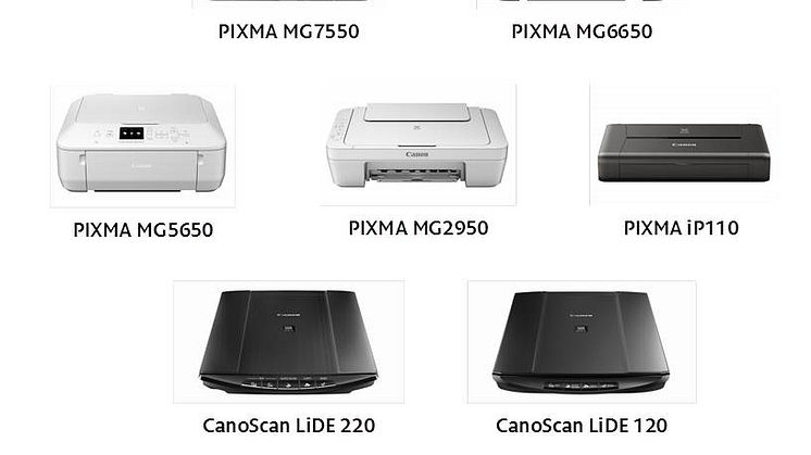 Canon oppdaterer PIXMA- og CanoScan-seriene og lanserer ny NFC-tilkobling 