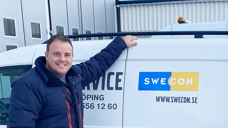 John Svensson, platschef på Swecon i Linköping, satsar på HVO100 och el för sina servicebilar.