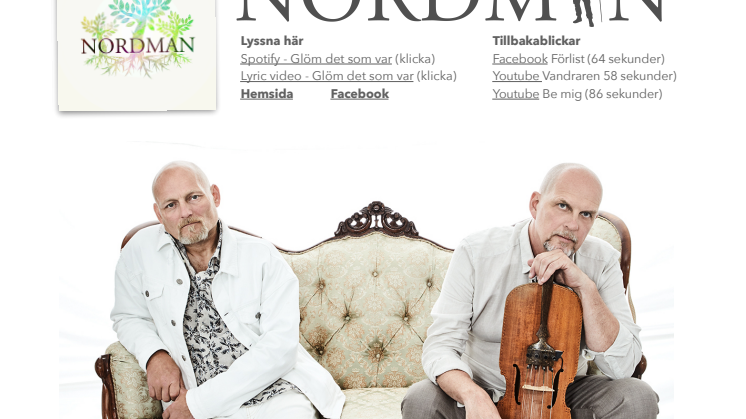 ​Nordman firar 25 år med ny musik och två exklusiva konserter!