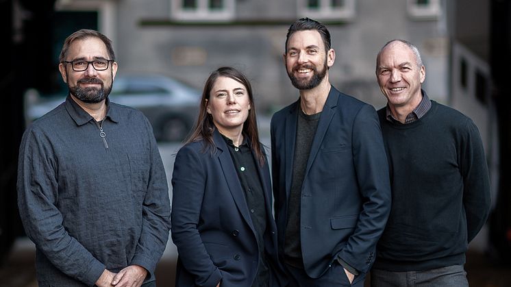 AIX fyra nya delägare: Sébastien Corbari, Helena Ekelund, Fredrik Ekerhult och Yvan Ikhlef. Foto: Marika Lindbom.