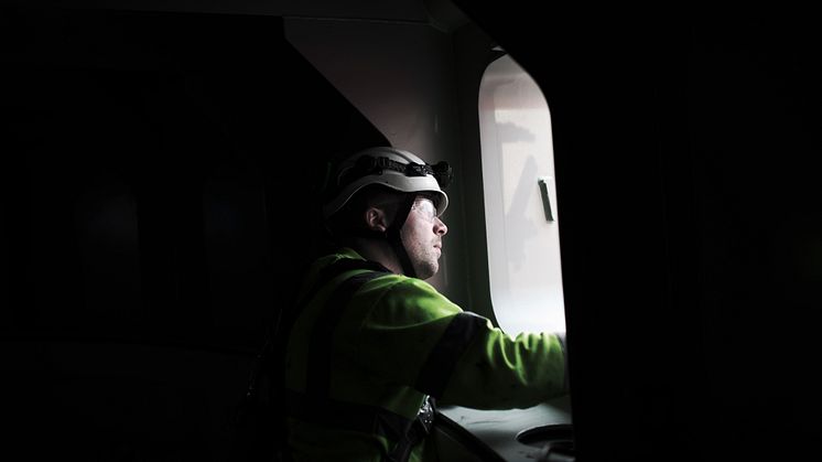 GWS Technician inside turbine