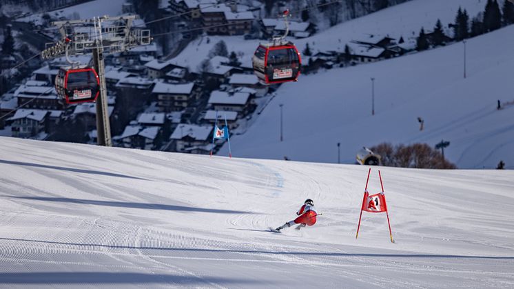 Saalbach Hinterglemm i SalzburgerLand erbjuder skidåkning i världsklass – för semesterfirare såväl som skidproffsen och medaljörerna. Foto: Salzburgerland Tourismus.