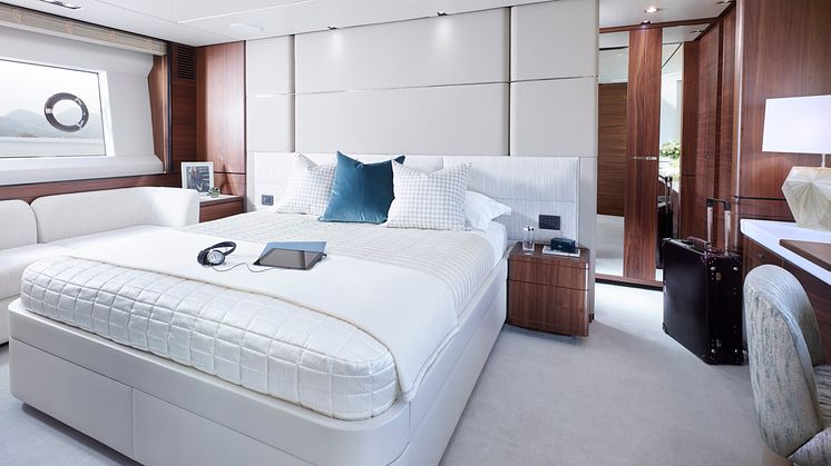 High res image - Princess Motor Yacht Sales - Princess 75 interior owner's stateroom