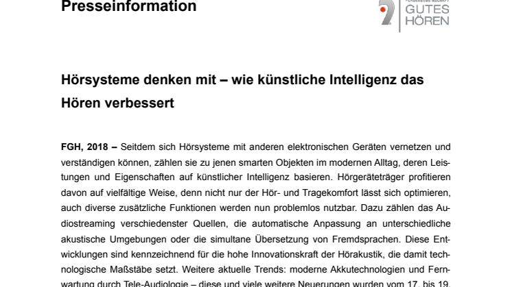 Hörsysteme denken mit – wie künstliche Intelligenz das Hören verbessert