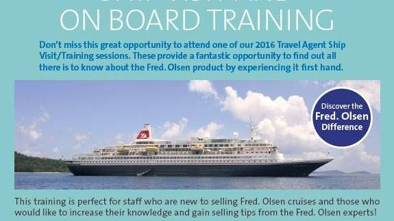 Learn all about the ‘Fred. Olsen Difference’ on a free onboard training day in Autumn 2016 