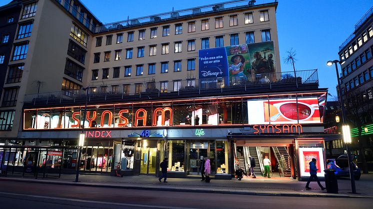 På Hötorget i centrala Stockholm öppnar Synsam Group norra Europas största flaggskeppsbutik för optik.