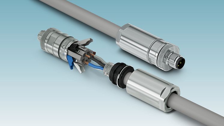 Tool-free wiring of M12 Power connectors